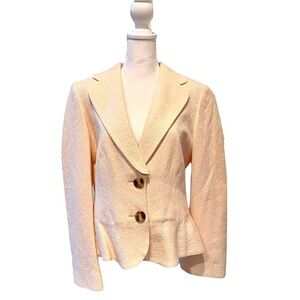 LIKE NEW — Banana Republic Pale Pink Cropped Blazer Office Barbiecore Size 12